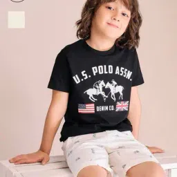 u.s. polo assn. Pack of 2 Boys Logo Print Regular Fit Crew-Neck T-Shirt image 5