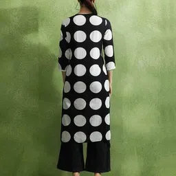 jaipur kurti Women Polka-Dot Print No Darts Straight Kurta image 5