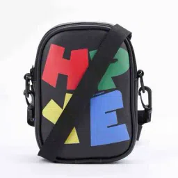 bewakoof Men Typographic Print Crossbody Bag  image 5