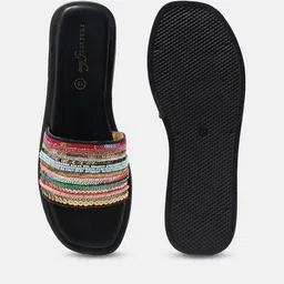 forever glam by pantaloons Women Regular Fit Slip-On Flat Sandals  image 5