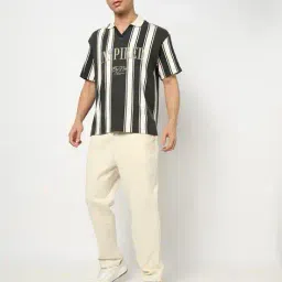 yousta Men Striped Relaxed Fit Polo T-Shirt image 5