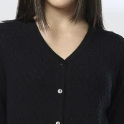 avaasa mix n' match Women Cable-Knit V-Neck Cardigan image 5