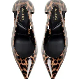 aldo Women Leopard Pattern Slip-On Heeled Sandals  image 5