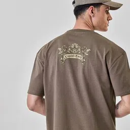 snitch Men Typographic Print Cotton Lounge Crew-Neck T-Shirt image 5