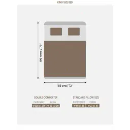 sansaar 200 TC King Size Bedsheet with Pillow Covers and Comforter  image 5