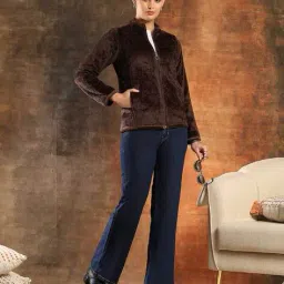 nayam by lakshita Women Regular Fit Bomber Jacket with Zip-Front image 5