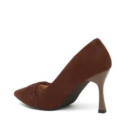 flat n heels Women Pointed-Toe Pumps with Bow Accent image 5