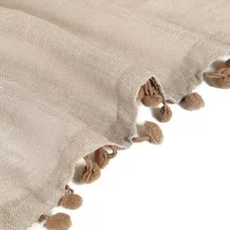 hosta homes Set of 2 Sheer Door Curtains with Pom-Pom image 5