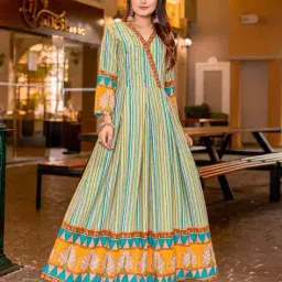prem kumar Women Printed Round-Neck Anarkali Kurta  image 5