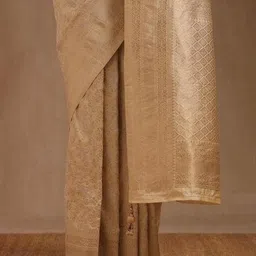 soch Women Woven Saree with Contrast Border image 5