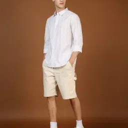 alpha tribe Men Striped Slim Fit Cotton Shirt image 5