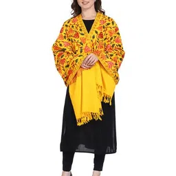 swi stylish Kashmiri Embroidery Wool Stole image 5