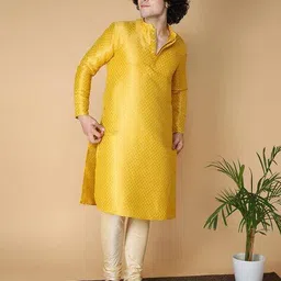 namaskar Men Regular Fit Embellished Kurta image 5