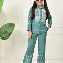 bella moda Girls Abstract Pants with Top image 5