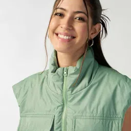 bewakoof Women's  Oversized Gilet Jacket image 5