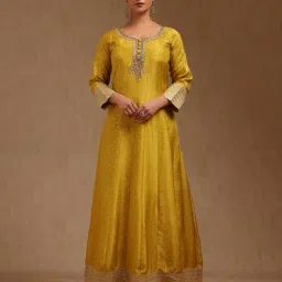 soch Women Self-Design Gown Dress with Dupatta  image 5