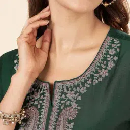 rangmanch by pantaloons Women Embroidered A-Line Kurta  image 5