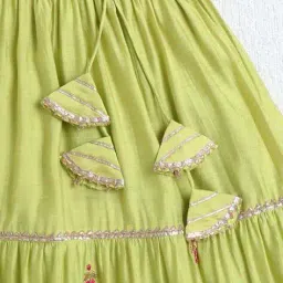 the magic wand Girls Embroidery Lehenga with Choli image 5