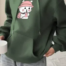 buda jeans co Women Graphic Print Regular Fit Hoodie image 5