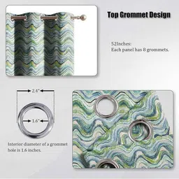 casableu Pack of 2 Printed Door Curtain with Eyelets Header image 5