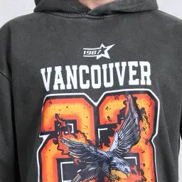 Shein Drop Shoulder Numeric Front Print Hoodie With Pockets image 5