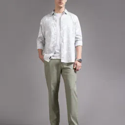 british club Men Straight Fit Flat-Front Trousers image 5