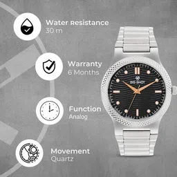 big shot Men Analogue Wrist Watch with Metal Strap-BSM007B image 5