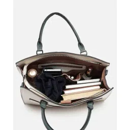 allen solly Women Colourblock Laptop Tote Bag image 5