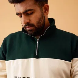 unstd Men Colour-Block Sweatshirt with Full Sleeves image 5