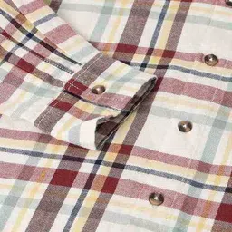 max Boys Checked Hooded Shirt image 5