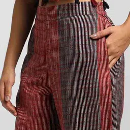 svrnaa by azorte Checked Tapered Fit Pants image 5