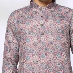 netplay Men Floral Print Slim Fit Kurta image 5