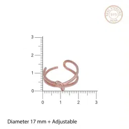 giva 925 Silver Knot Adjustable Ring image 5