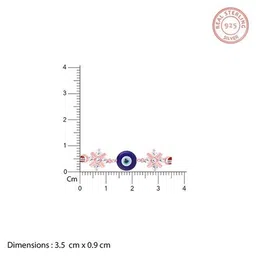 giva Men Sterling Silver Rose Gold-Plated Floral Evil Eye Rakhi image 5