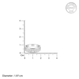 giva Men Sterling Silver Stone-Studded Ring image 5