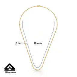 p n gadgil jewellers Unisex Yellow Gold Delicate Refinement Chain image 5