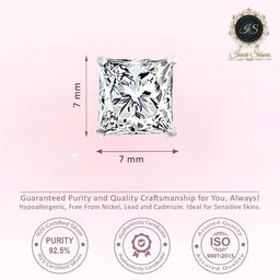 inari shines Women Sterling Silver Stone Stud Earrings image 5