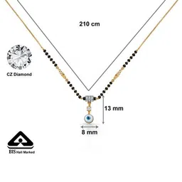 p n gadgil jewellers Women Yellow Gold Fortune Gaze Mangalsutra image 5