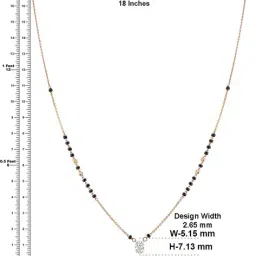 crash.club by ckc Women Yellow Gold Carat Solitaire Lab-Grown Diamond Mangalsutra image 5