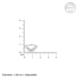 giva Women Sterling Silver See the Moon Ring image 5