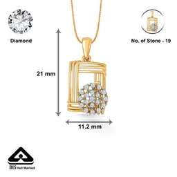 p n gadgil jewellers Women Yellow Gold Lattice Glow Diamond-Studded Necklace & Earring Set image 5