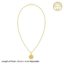 giva Men Sterling Silver Gold-Plated Unique Om Pendant with Chain image 5