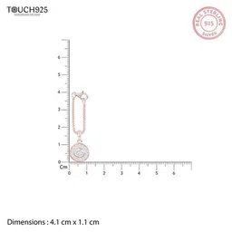 touch925 Women Sterling Silver Rose Gold-Plated Sunbeam Sparkle Charm image 5