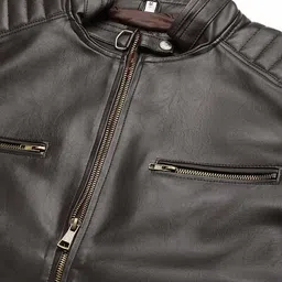 leather retail Men Regular Fit Bikers Jacket image 5
