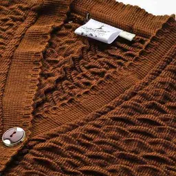 muhuratam Women V-Neck Cardigan with Button-Closure image 5