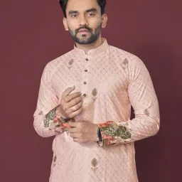 charlotte gracious Men Floral Pattern Regular Fit Long Kurta image 5