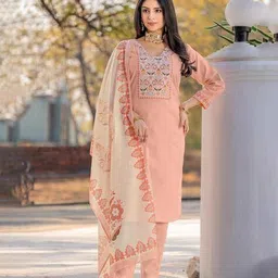 indie picks Floral Straight Kurta Set image 5