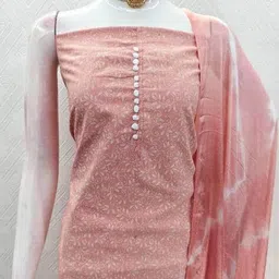 svaraa Women Floral Print Unstitched Dress Material image 5