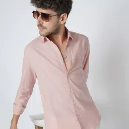 vastrado Men Striped Slim Fit Shirt with Curved Hem image 5