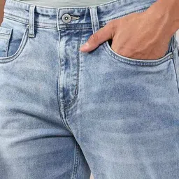 lee cooper Men Heavily Washed Slim Straight Fit Jeans image 5